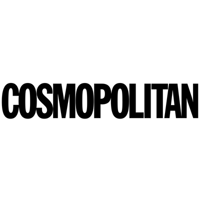 The black and white logo for cosmopolitan magazine