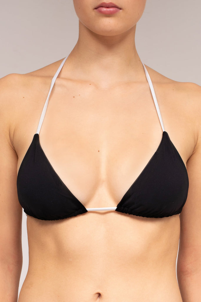 Josie Bikini Black Silver Top