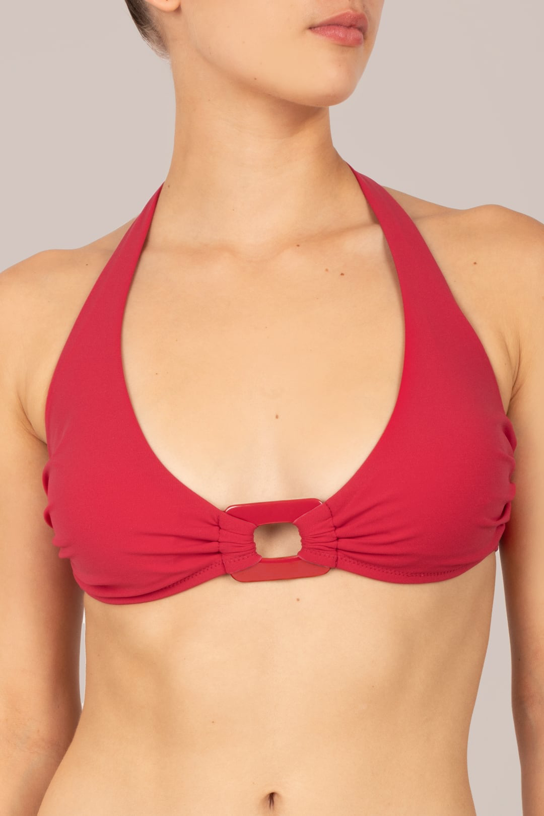 Beatrice Halter Top - Cherry Red